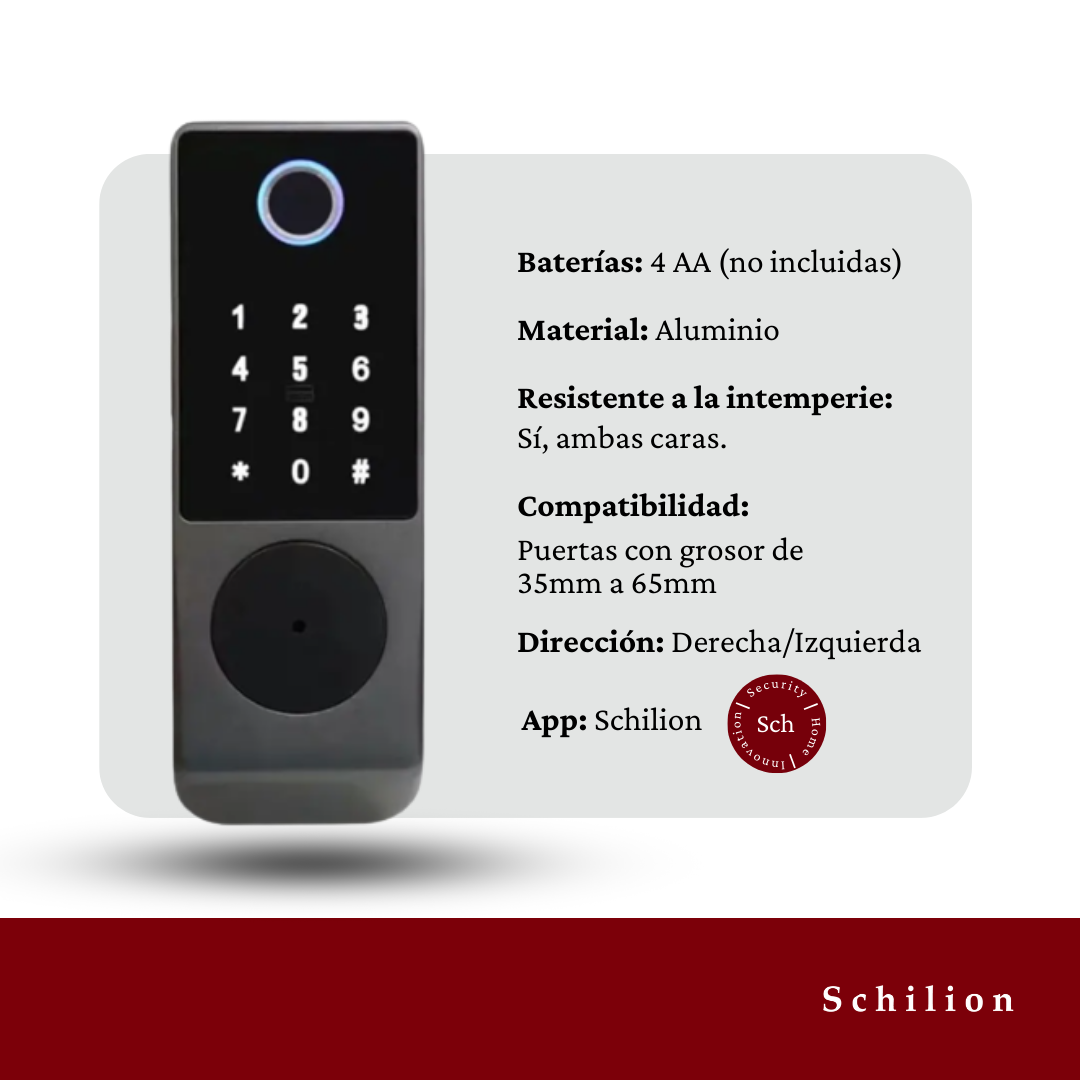 Cerradura Smart RimLock Sobreponer Electrónica Bluetooth Exterior o Interior