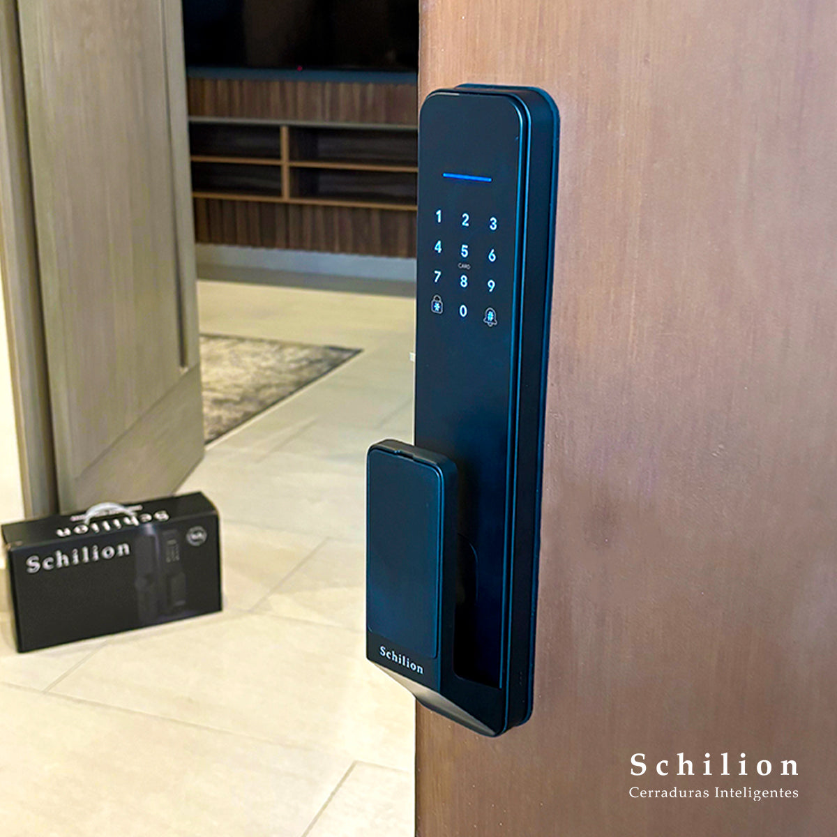 Puertas de Seguridad - Cerradura Inteligente sin manija, desbloquea con huella, código, app y tarjeta