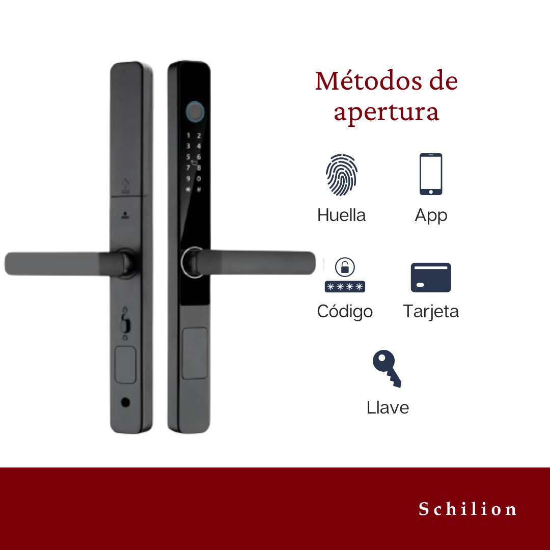 Cerradura Inteligente con Manija para Puertas Abatibles