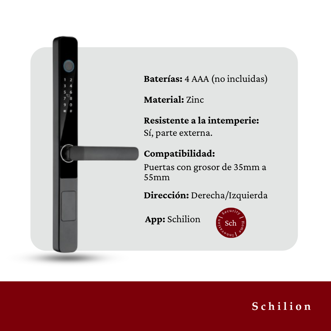 Cerradura Inteligente con Manija para Puertas Abatibles