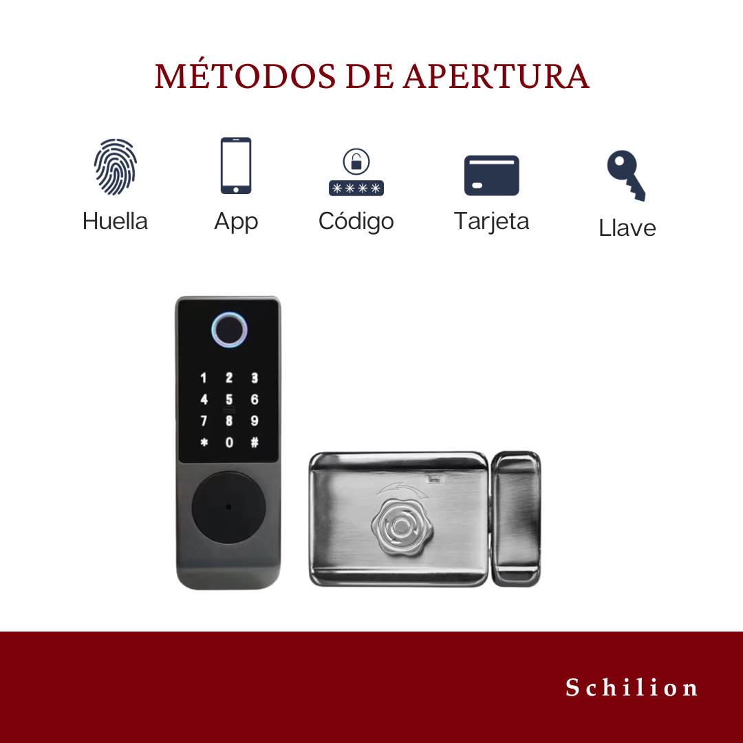 Cerradura Smart RimLock Sobreponer Electrónica Bluetooth Exterior o Interior