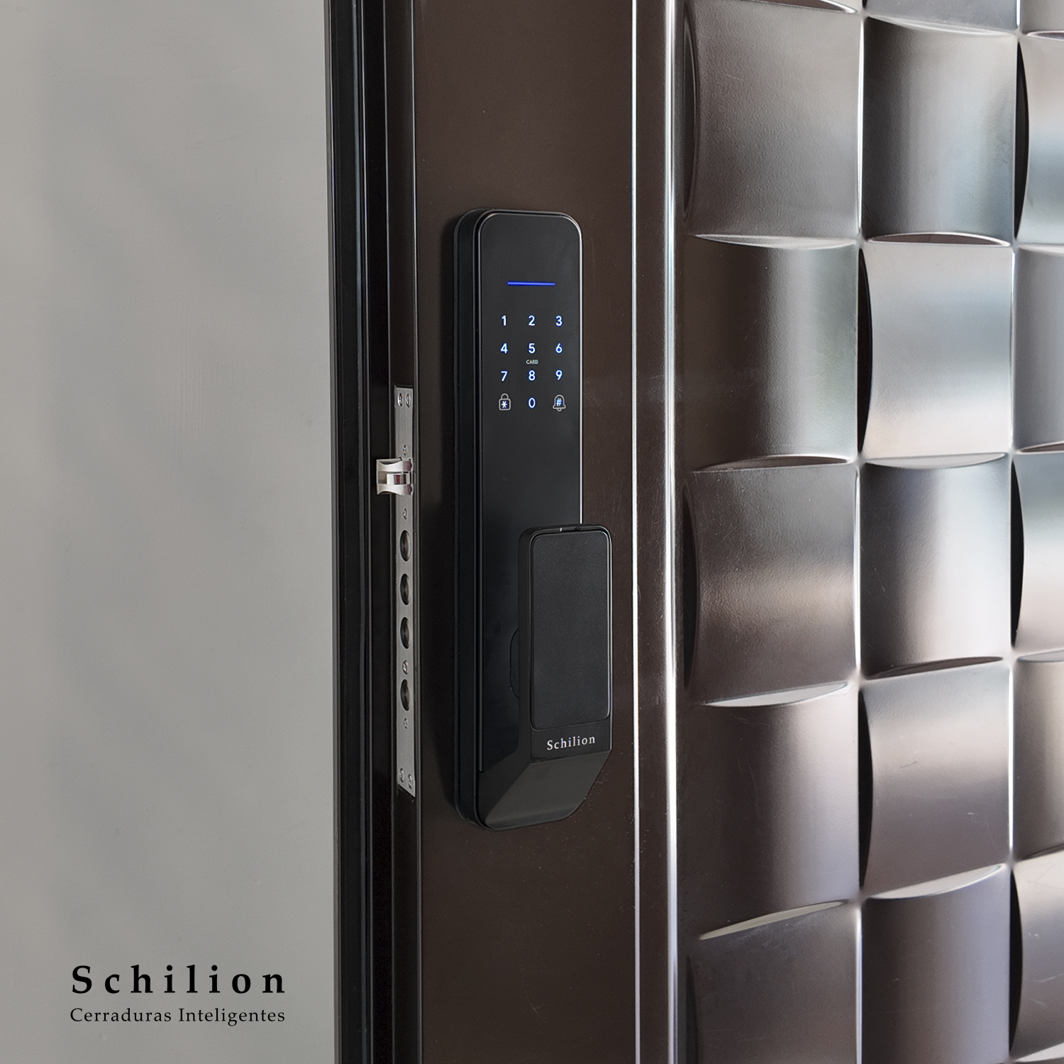 Puertas de Seguridad - Cerradura Inteligente sin manija, desbloquea con huella, código, app y tarjeta