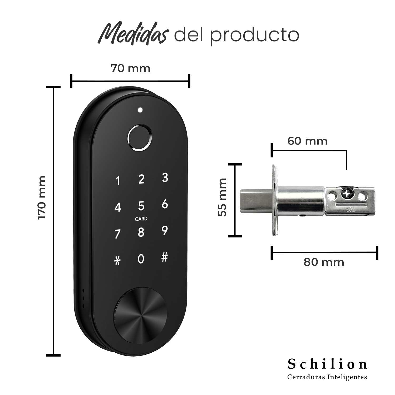 Cerrojo electrónico con huella digital y desbloqueo por código
