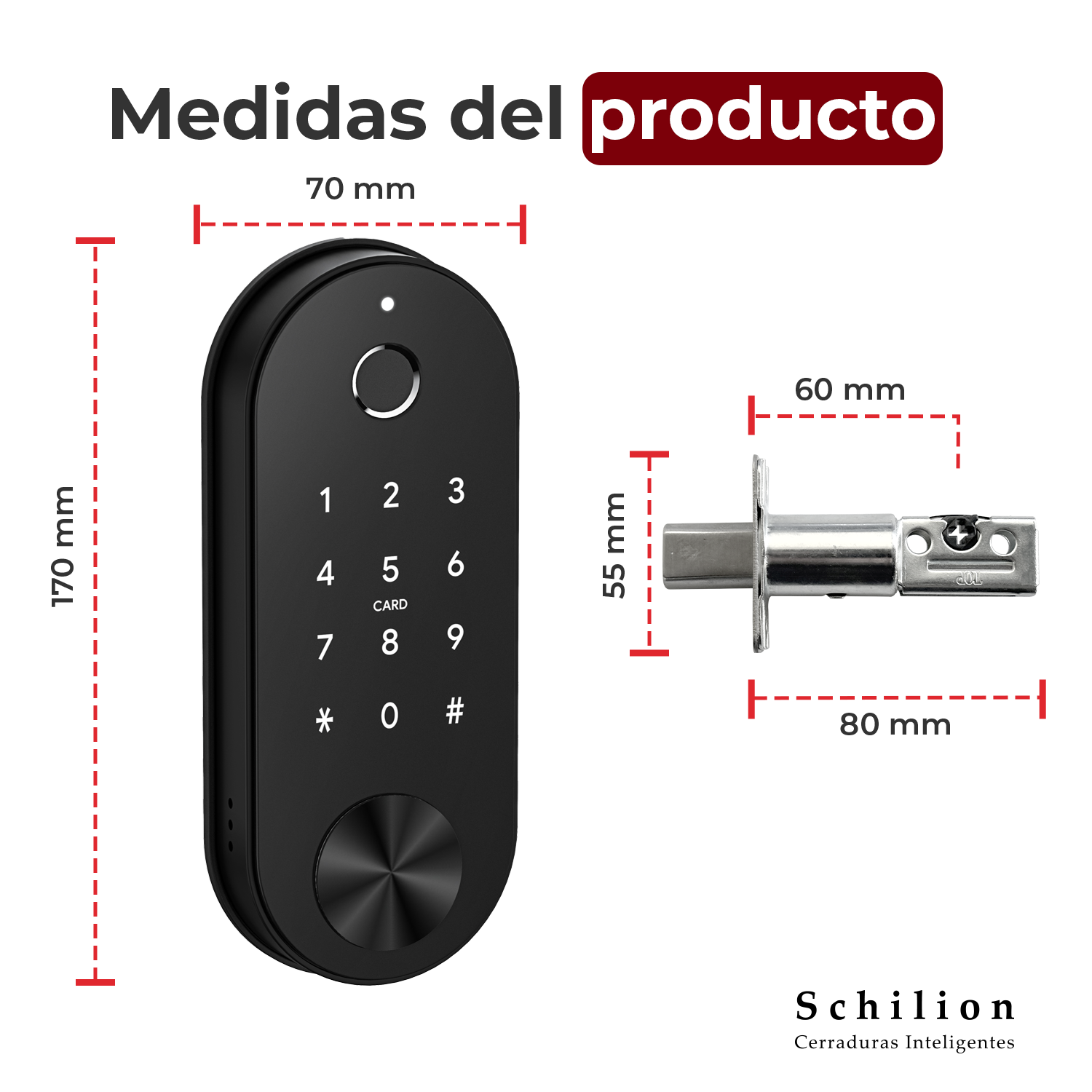 Cerrojo electrónico con huella digital y desbloqueo por código