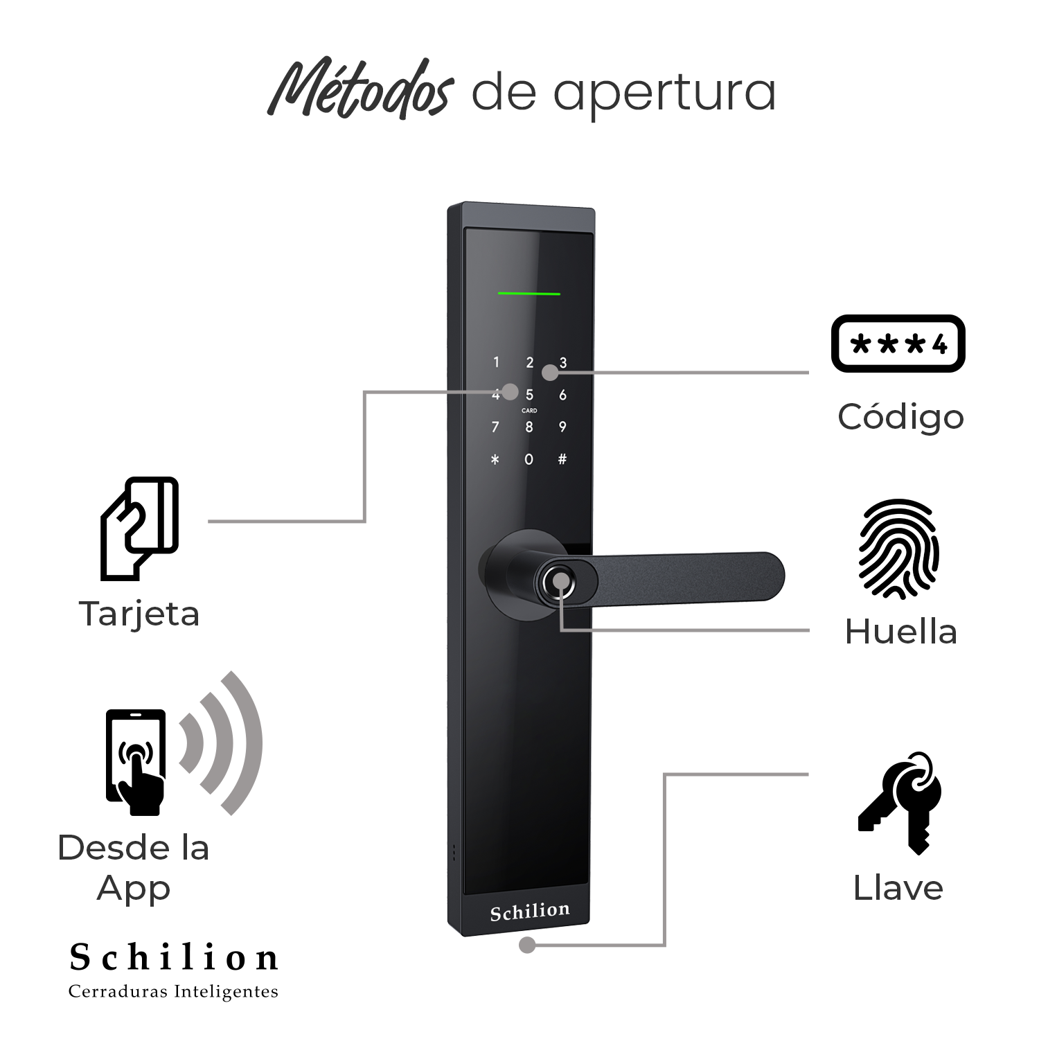 Puertas de Seguridad - Cerradura Electrónica Inteligente Alta Seguridad