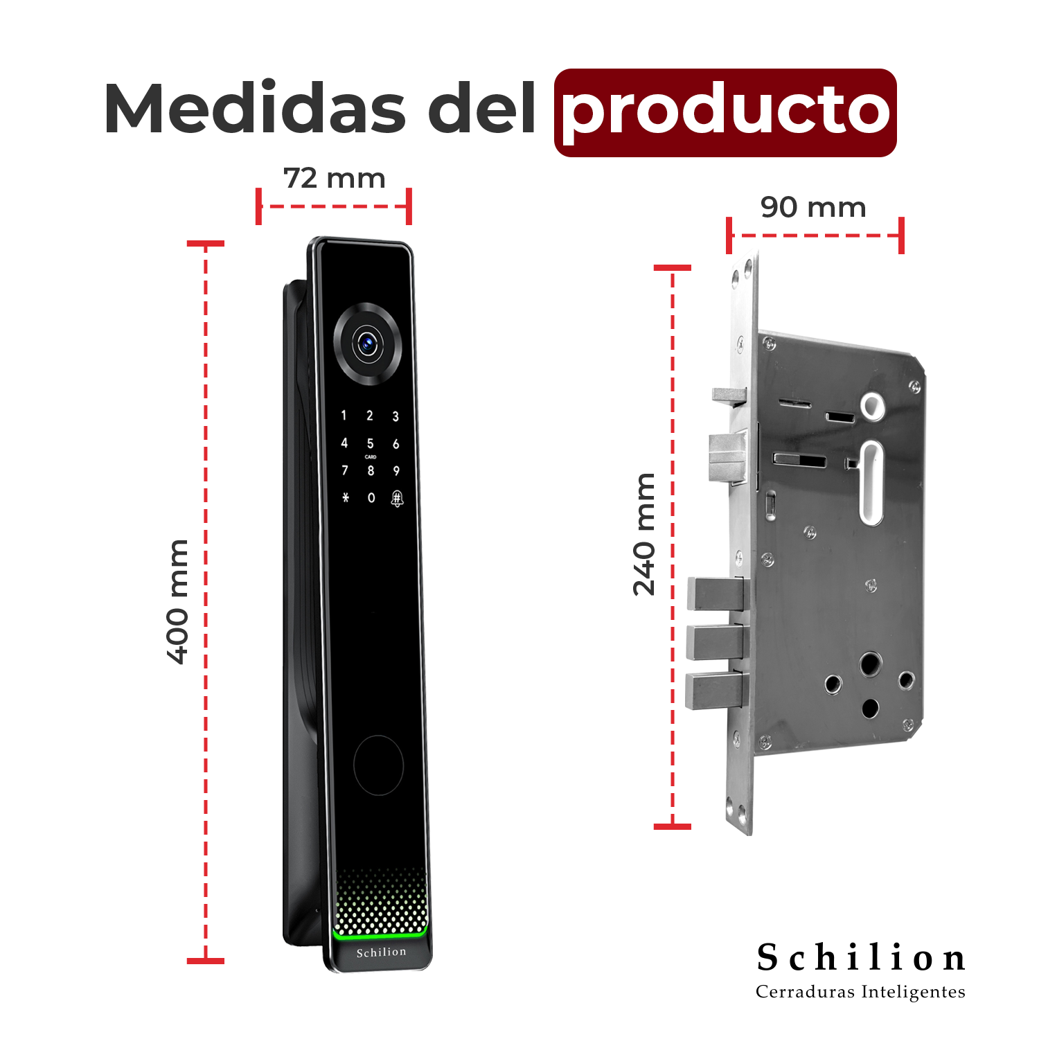 Cerradura Electrónica Inteligente Con Cámara y Timbre Smart Alta Seguridad Wifi