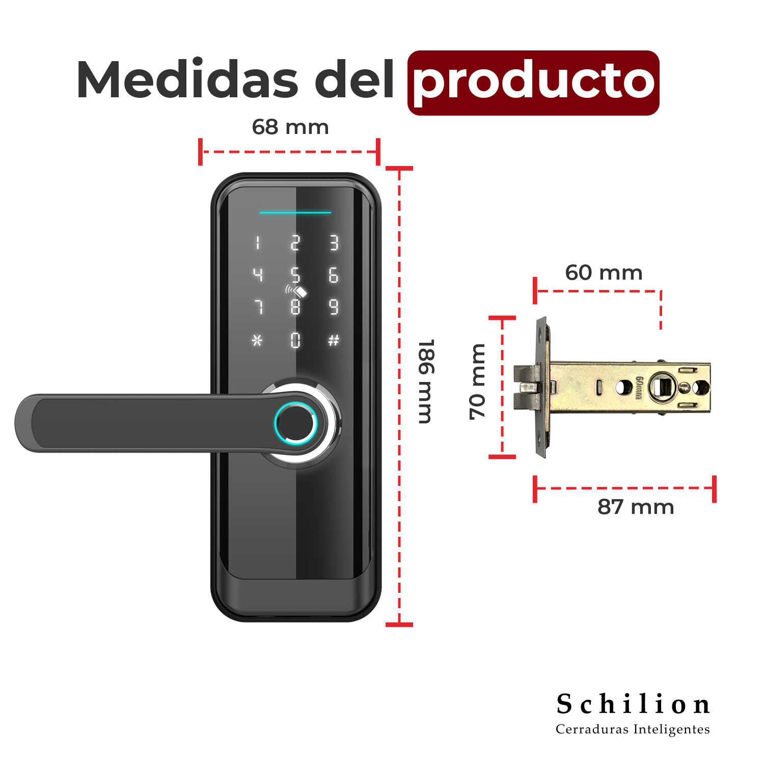 Cerradura electrónica Puerta interor