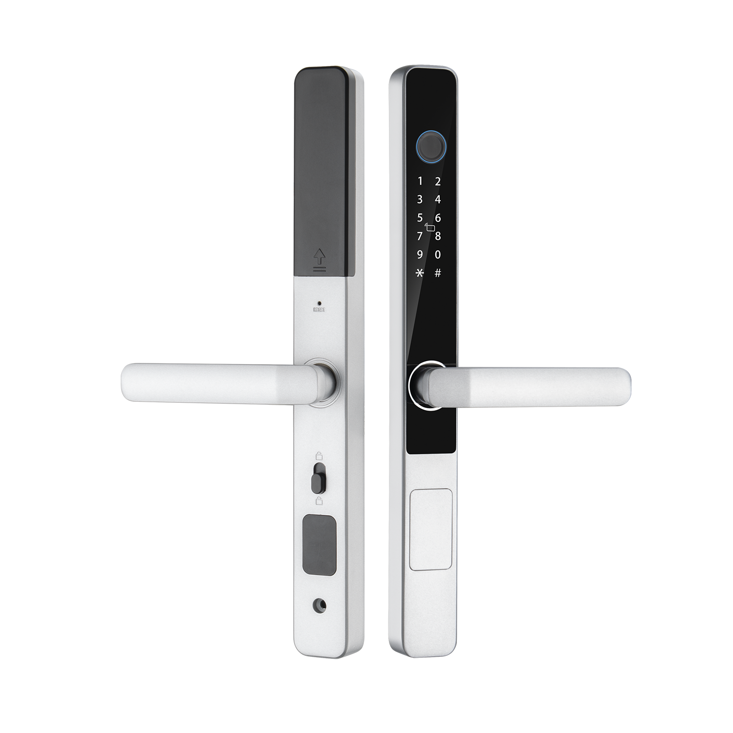 Cerradura Inteligente con Manija para Puertas Corredizas, Abre con Huella