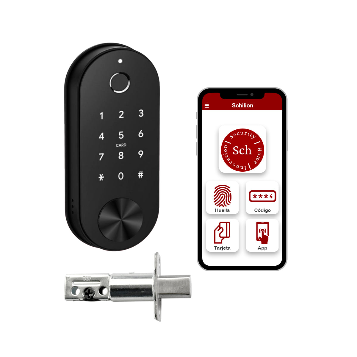 Cerrojo electrónico con huella digital y desbloqueo por código