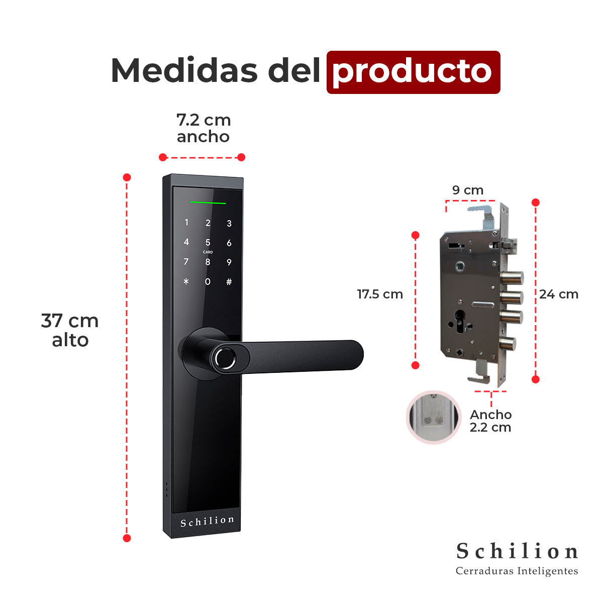Puertas de Seguridad - Cerradura Electrónica Inteligente Alta Seguridad