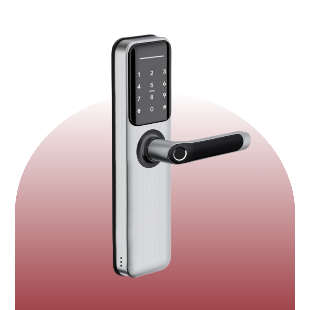 Homeflow L-7001 - Cerradura inteligente, PIN, tarjeta NFC, huella digital