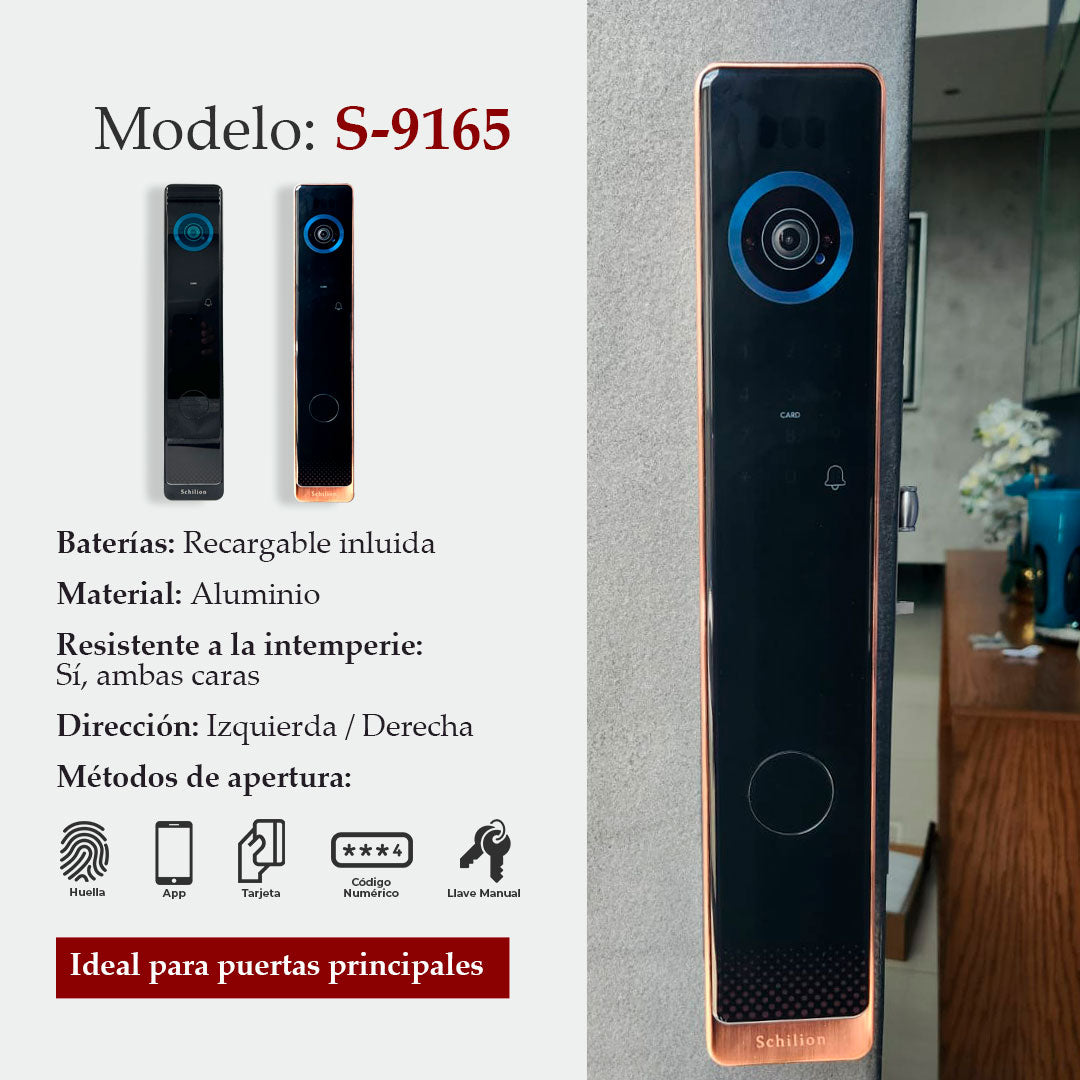 Cerradura Electrónica Inteligente Con Cámara y Timbre Smart Alta Seguridad Wifi