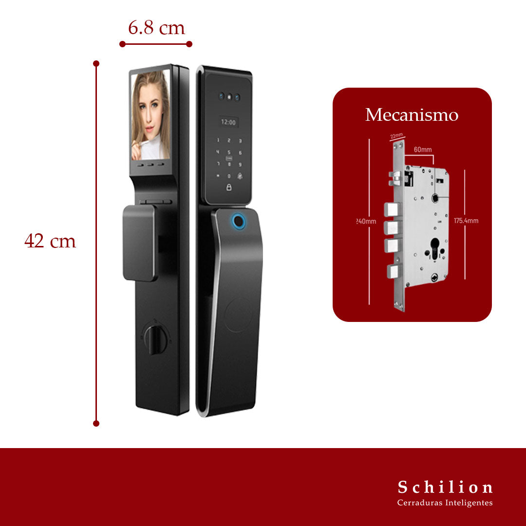 Cerradura Reconocimiento Facial, Cámara, Video y Timbre