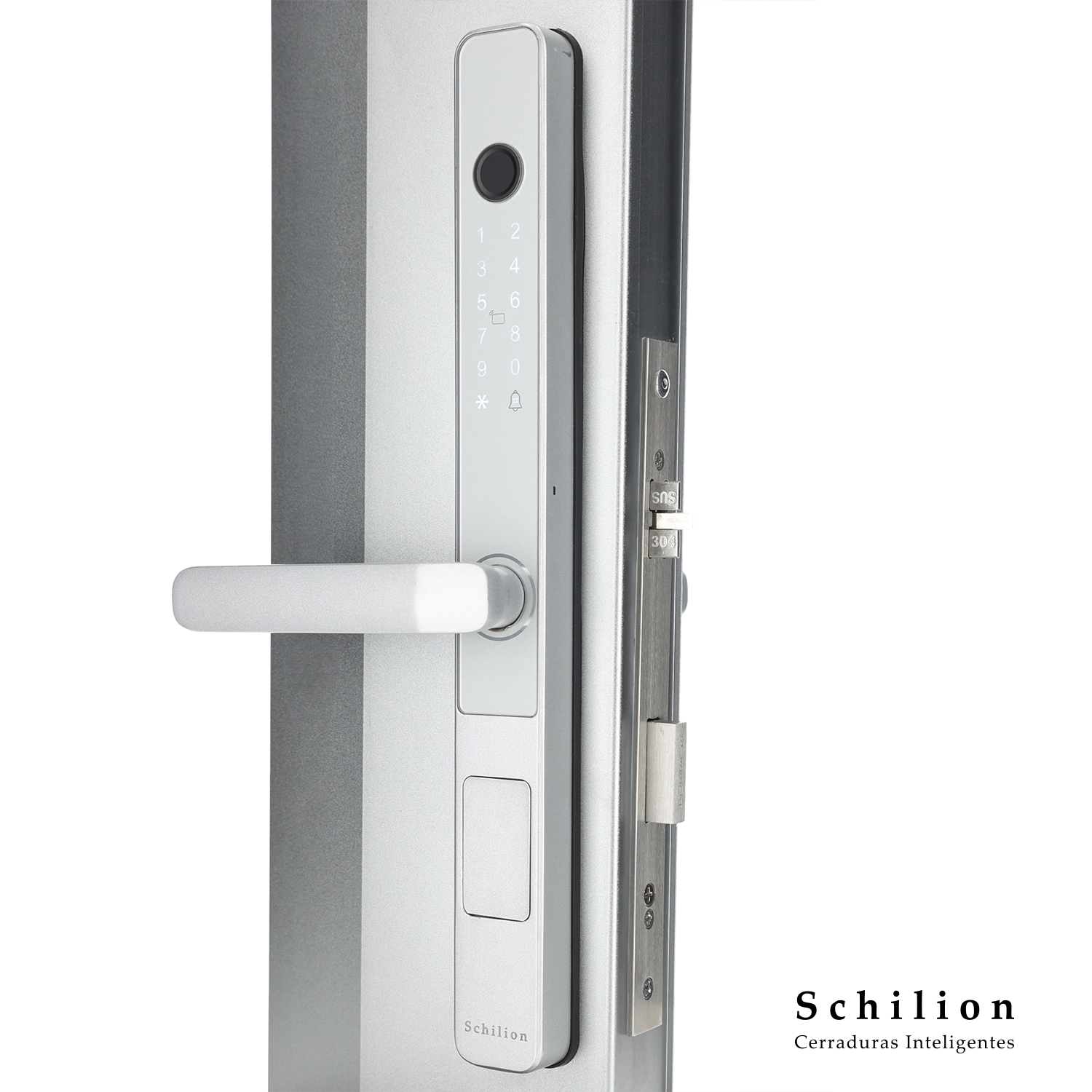 Cerradura Inteligente con Manija para Puertas Abatibles