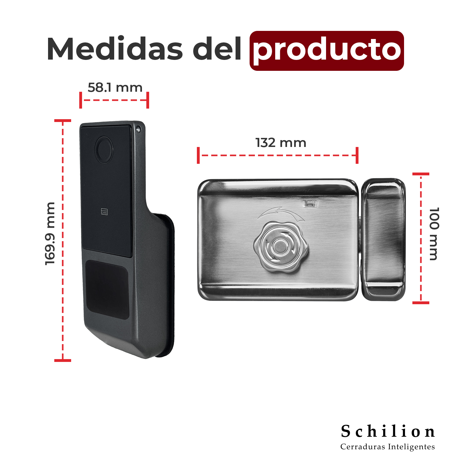 Cerradura Smart RimLock Sobreponer Electrónica Bluetooth Exterior o Interior