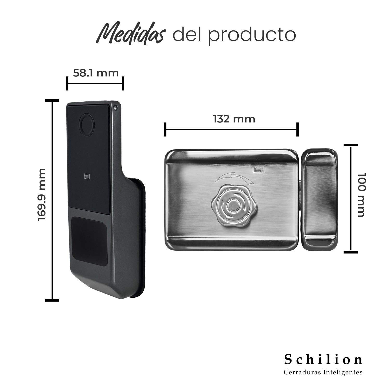 Cerradura Smart RimLock Sobreponer Electrónica Bluetooth Exterior o Interior