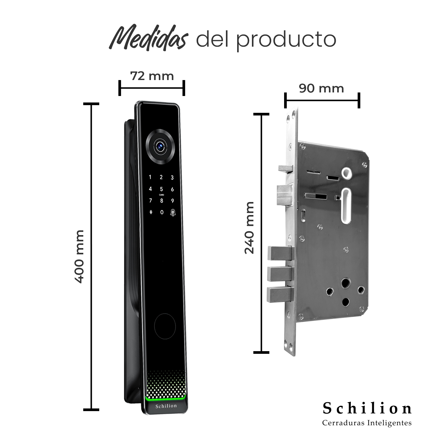 Cerradura Electrónica Inteligente Con Cámara y Timbre Smart Alta Seguridad Wifi